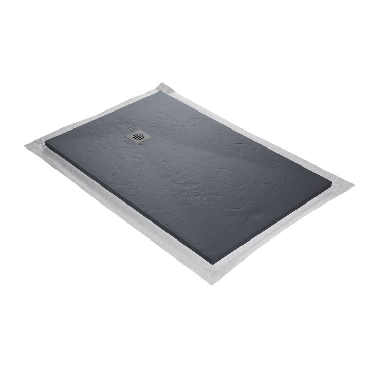 Receveur ultra léger en résine ardoise grille carrée