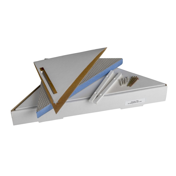 Etagère d'angle à carreler pour douche