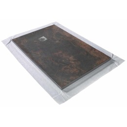 Receveur de douche pierre naturelle avec grille carrée