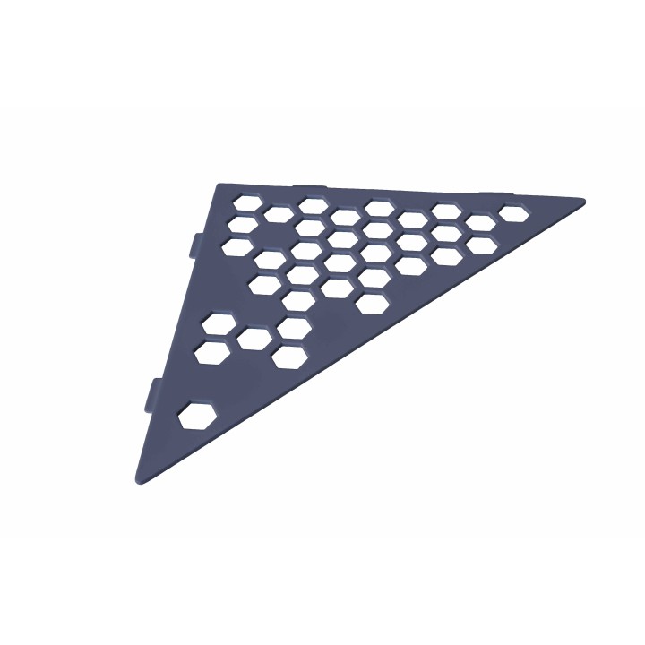 Etagère triangulaire en acier inox brossé