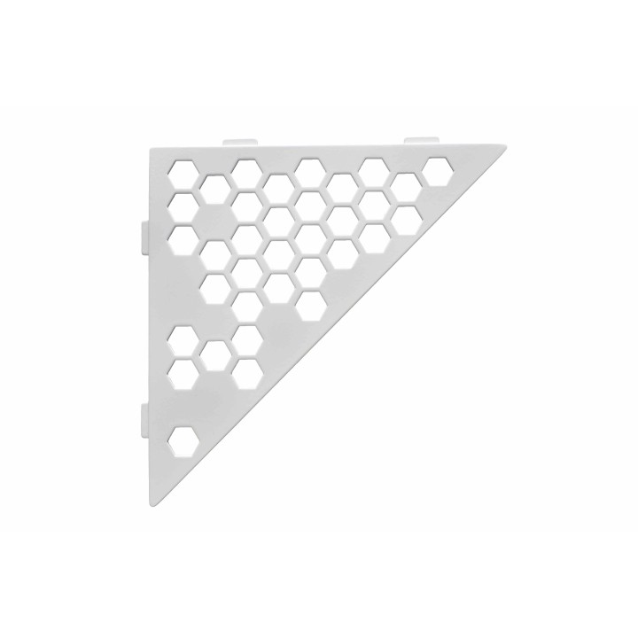Etagère triangulaire en acier inox brossé