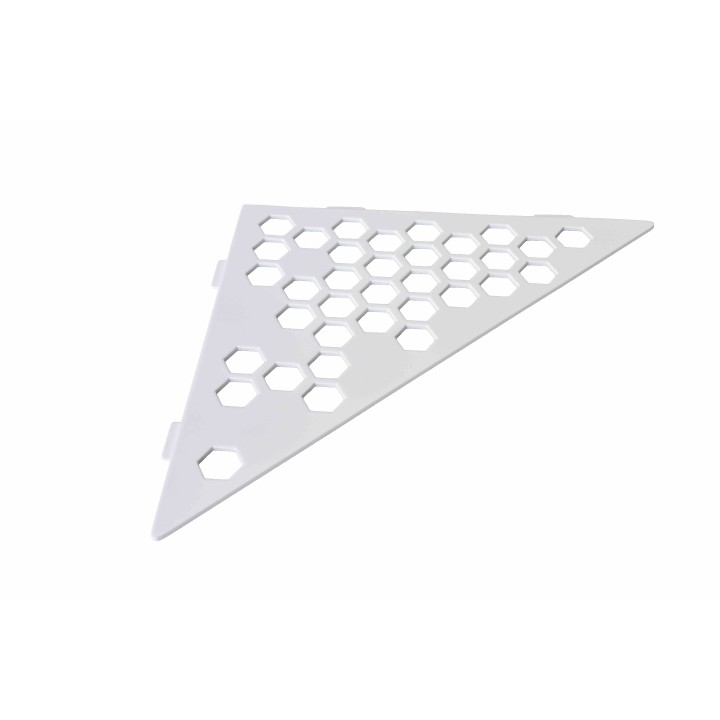 Etagère triangulaire en acier inox brossé