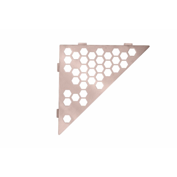 Etagère triangulaire en acier inox brossé