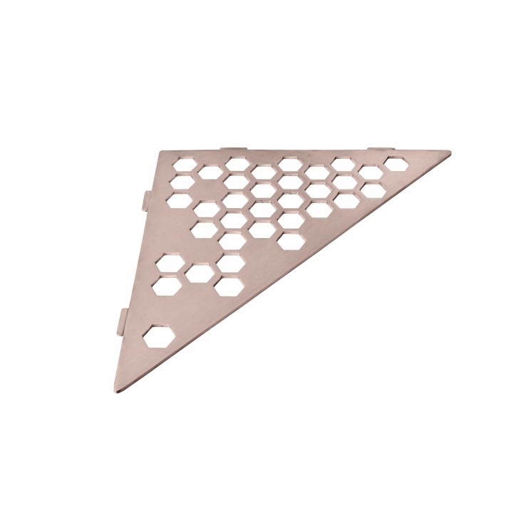 Etagère triangulaire en acier inox brossé