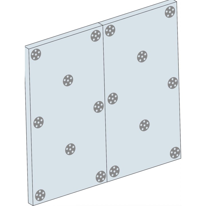 Rondelles métalliques de fixation pour panneau à carreler