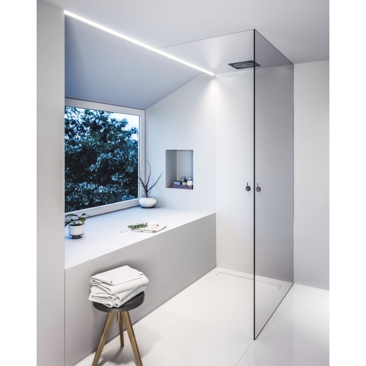Panneau d'habillage pour douche en solid surface blanc lisse