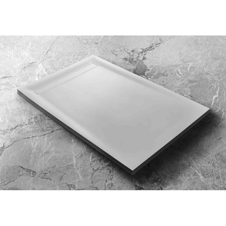 Receveur de douche en solid surface avec grille caniveau