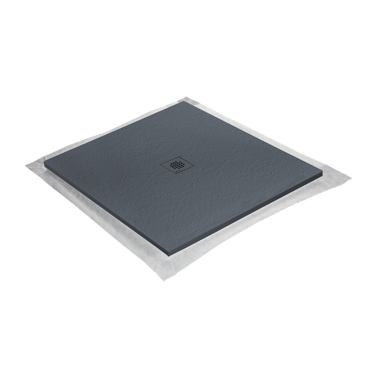 Receveur résine imitation granit - grille carrée