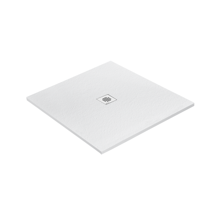 Receveur résine imitation granit - grille carrée