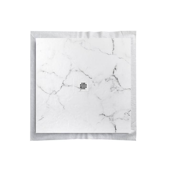Receveur marbre grille carrée - 70 x 70 cm - Vue 9