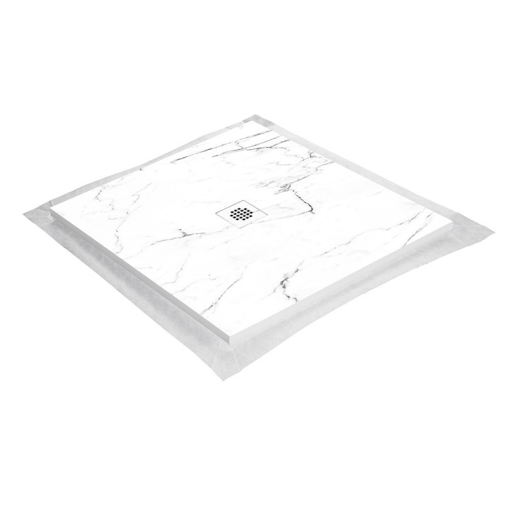 Receveur marbre grille carrée - 70 x 70 cm - Vue 11