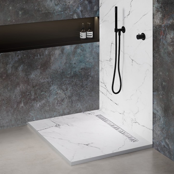Receveur marbre grille caniveau