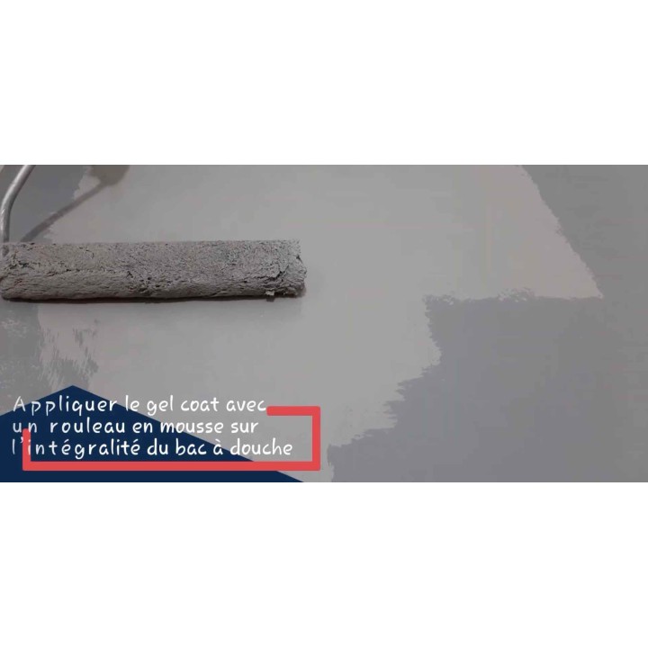 Kit universel de réparation ou rénovation pour receveur de douche en résine