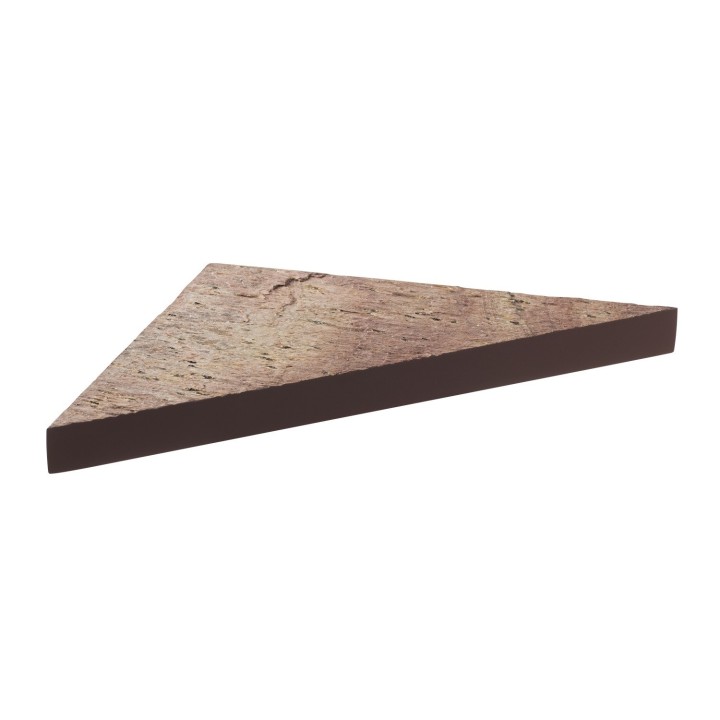 Etagère d'angle en pierre naturelle pour douche ou salle de bain
