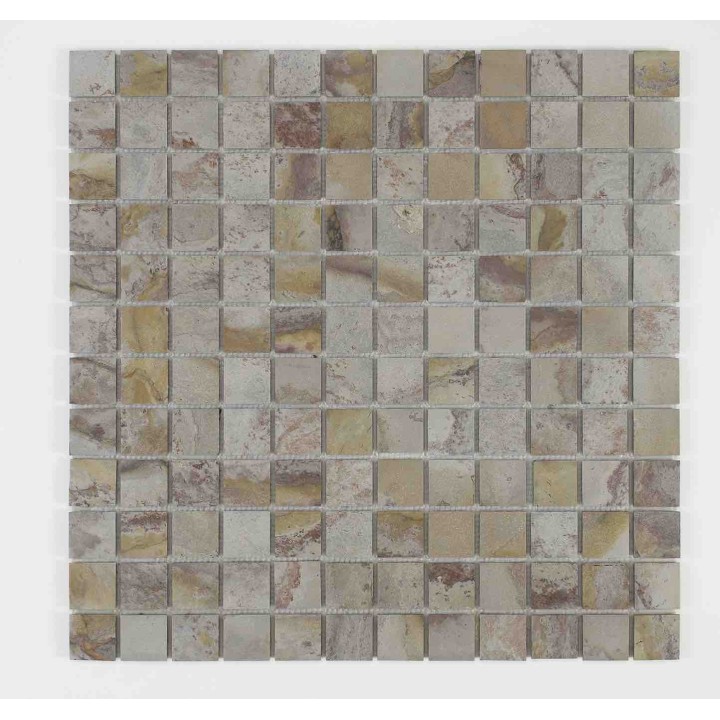 Mosaique pierre naturelle en rouleau 2,5 x 2,5 cm