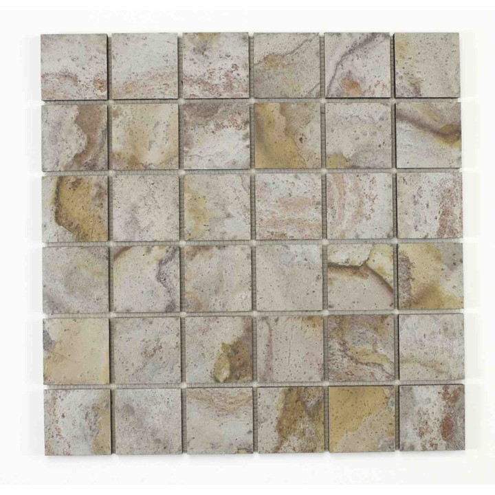 Mosaique Pierre naturelle 5 x 5 cm en rouleau de 100 x 50 cm