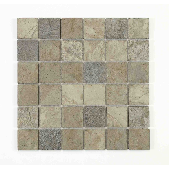 Mosaique Pierre naturelle 5 x 5 cm en rouleau de 100 x 50 cm