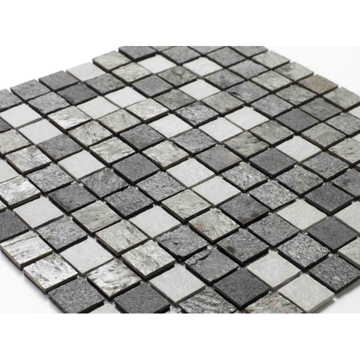 Mosaique en résine et pierre naturelle 30 x 30 cm - 2,5 x 2,5 cm - 30 x 30 cm - Vue 1