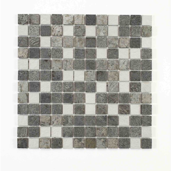 Mosaique en rouleau mixte pierre et résine - 100 x 50 cm - 2,5 x 2,5 cm - 100 x 50 cm - Vue 2
