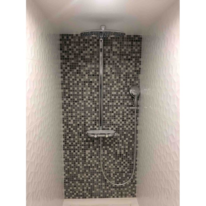 Mosaique en rouleau mixte pierre et résine - 100 x 50 cm - 2,5 x 2,5 cm - 100 x 50 cm - Vue 3