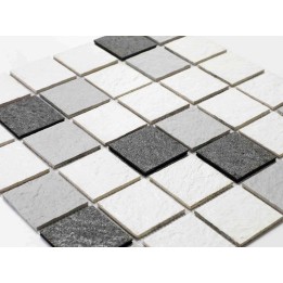 Mosaique en résine et pierre naturelle 100 x 50 cm - 5 x 5 cm