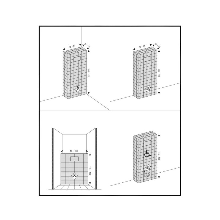 Habillage des bati-supports pour toilettes